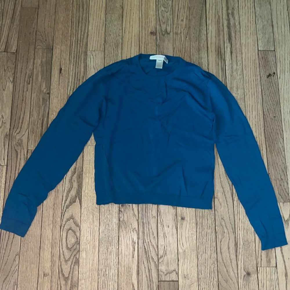 Medium Blue Long Sleeve Crew Neck